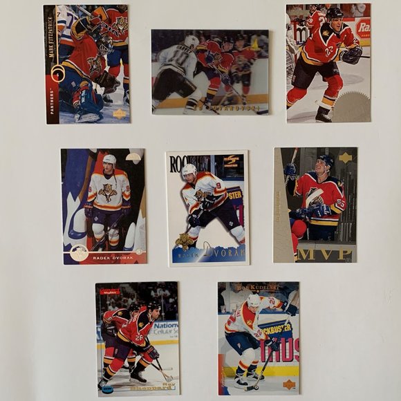 Florida Panthers Vintage NHL Hockey Cards - Lot of 17 w/ Vanbiesbrouck Case - Picture 5 of 8